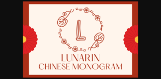 Lunarin Chinese Monogram Font Poster 1