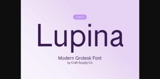 Lupina Font Poster 1