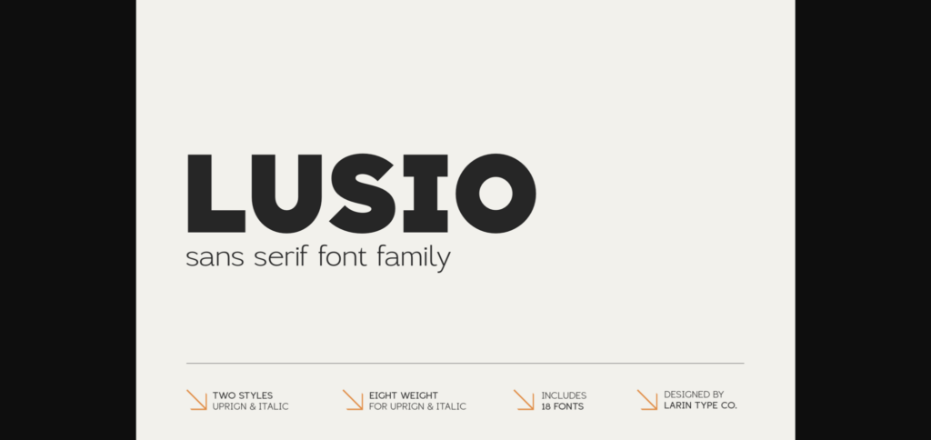 Lusio Font Poster 3