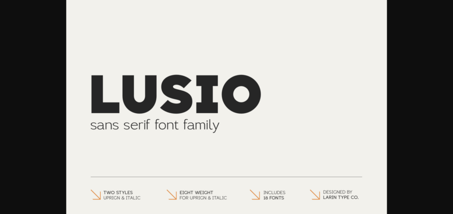 Lusio Font Poster 3