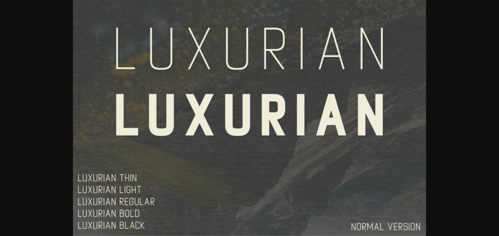 Luxurian Font Poster 1