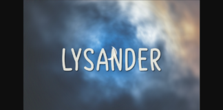 Lysander Font Poster 1