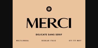 Merci Font Poster 1