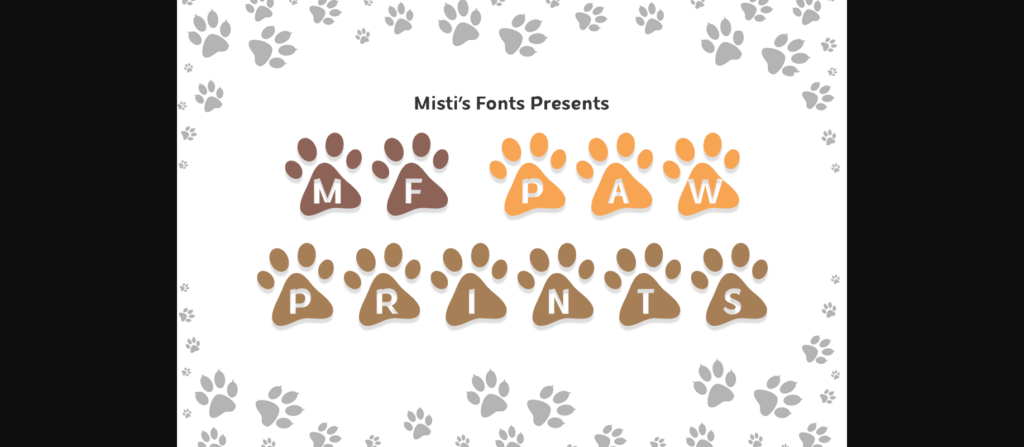 Mf Paw Prints Font Poster 3