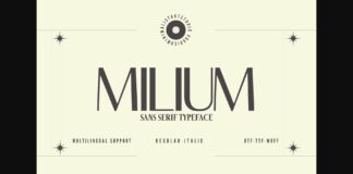 Milium Font Poster 1