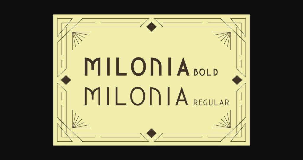 Milonia Font Poster 5