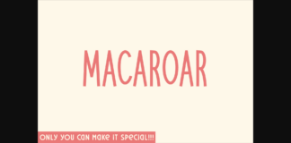 Macaroar Font Poster 1