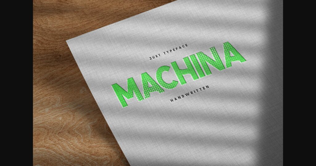 Machina Font Poster 4