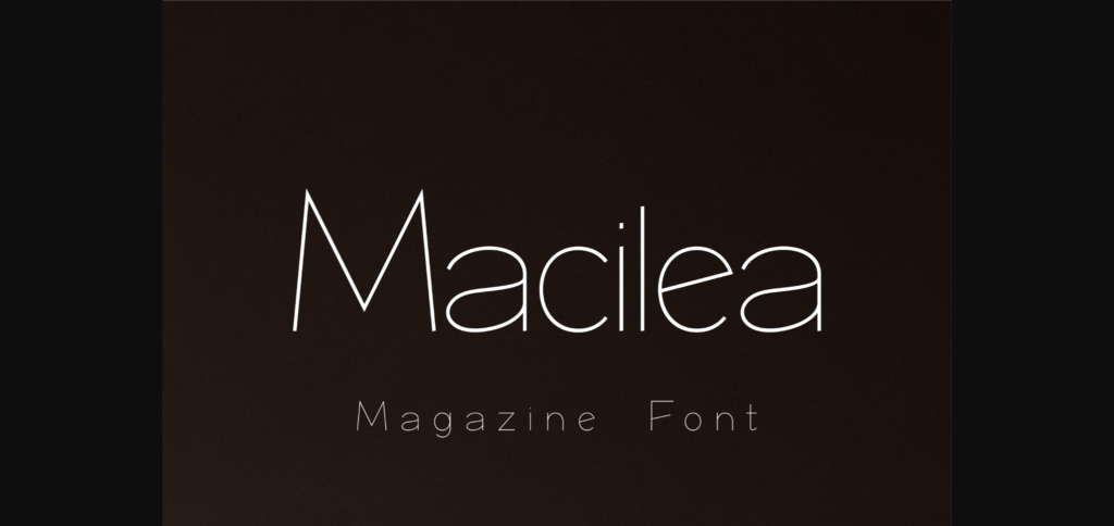 Macilea Font Poster 3