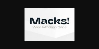 Macks Font Poster 1