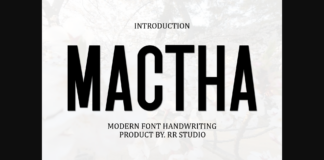 Mactha Font Poster 1