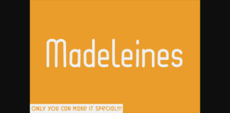 Madeleines Font Poster 1