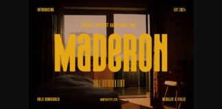 Maderon Font Poster 1