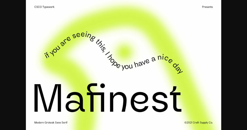 Mafinest Font Poster 1