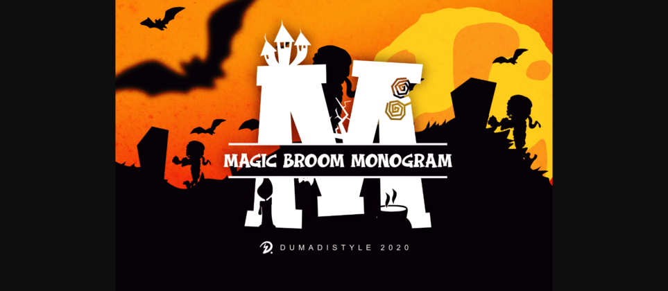 Magic Broom Monogram Font Poster 3