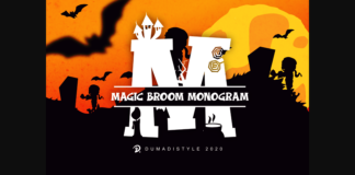 Magic Broom Monogram Font Poster 1