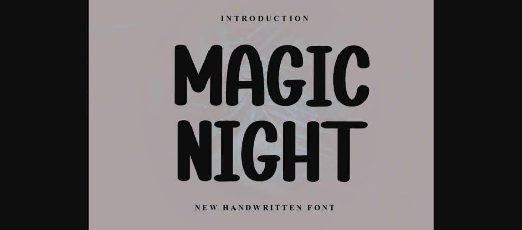 Magic Night Font Poster 1