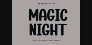 Magic Night Font Poster 1