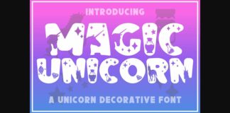 Magic Unicorn Font Poster 1