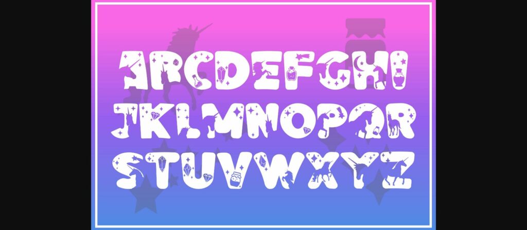 Magic Unicorn Font Poster 2