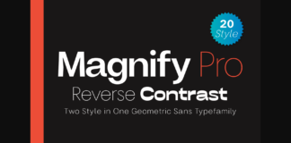 Magnify Pro Font Poster 1