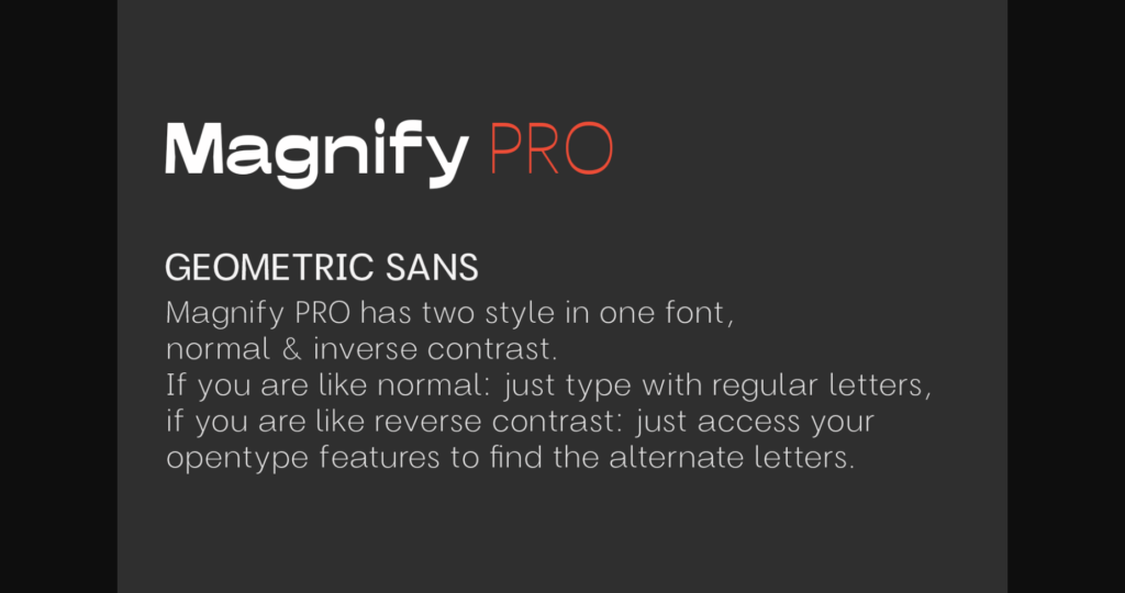 Magnify Pro Font Poster 5