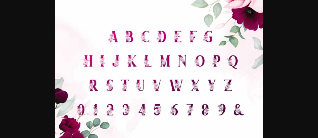 Magnolia Monogram Font Poster 10