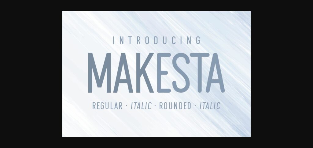 Makesta Font Poster 3