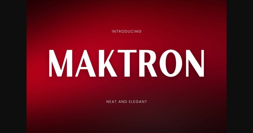 Maktron Font Poster 3