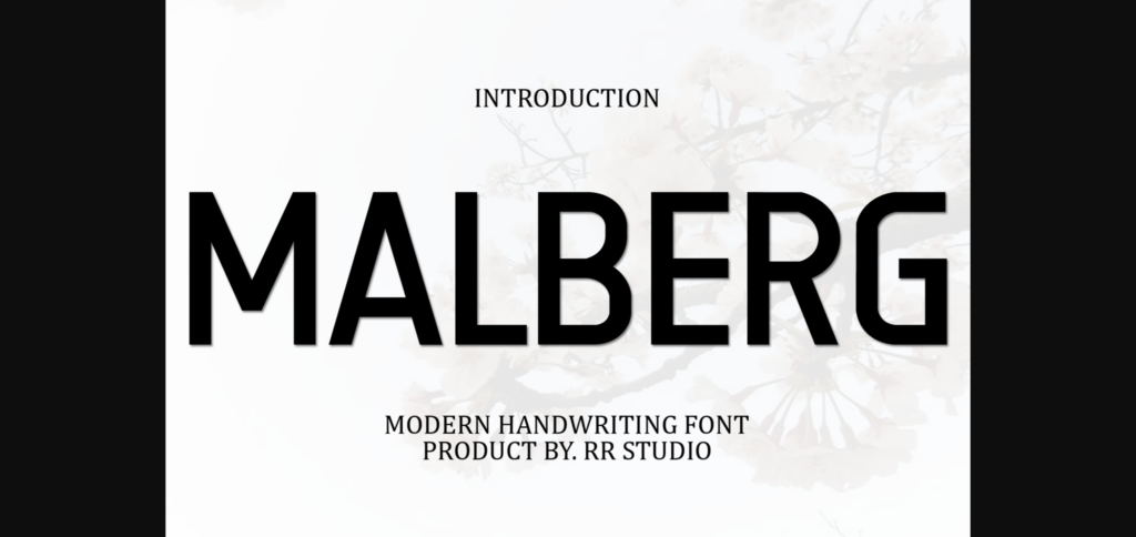 Malberg Font Poster 1