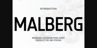 Malberg Font Poster 1