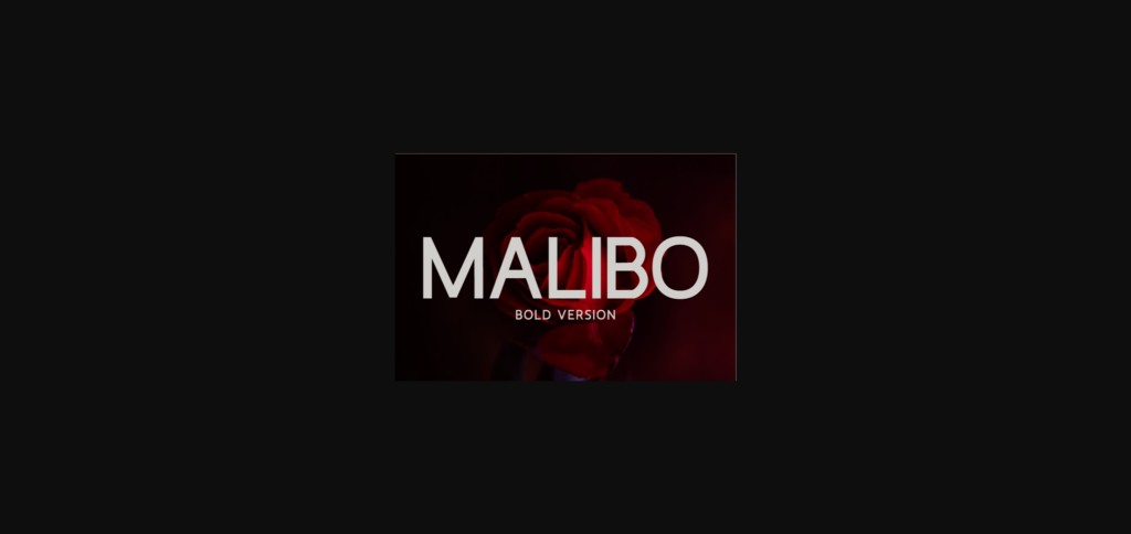 Malibo Bold Font Poster 3