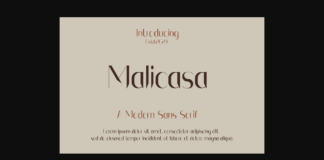 Malicasa Font Poster 1