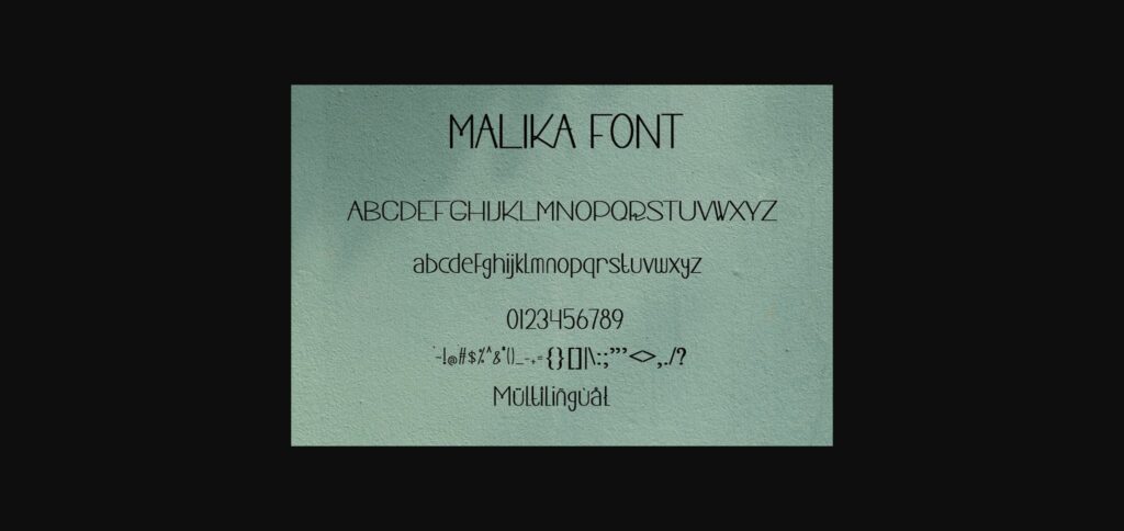 Malika Font Poster 9