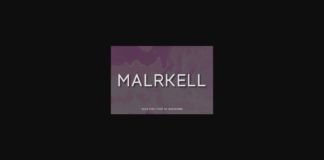 Malrkell Font Poster 1