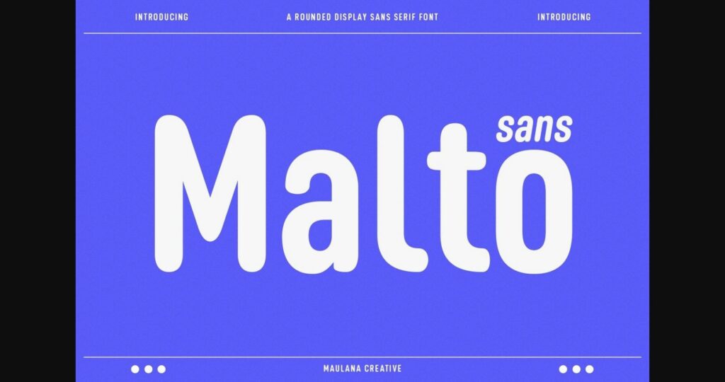 Malto Font Poster 1