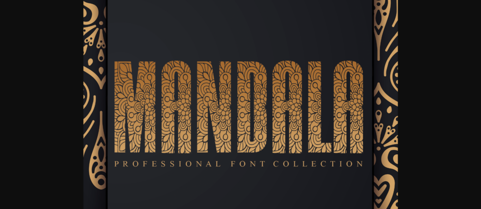 Mandala Font Poster 3