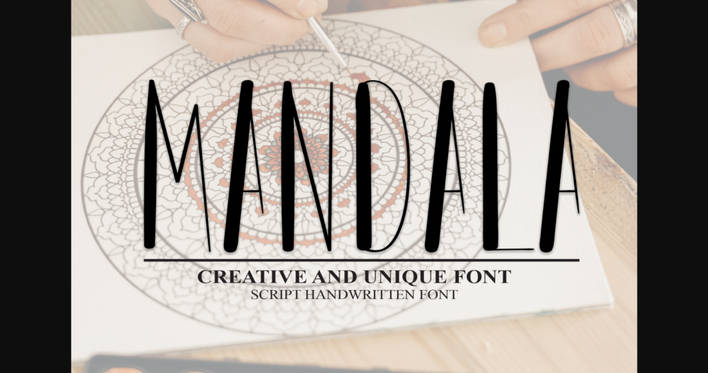 Mandala Font Poster 3
