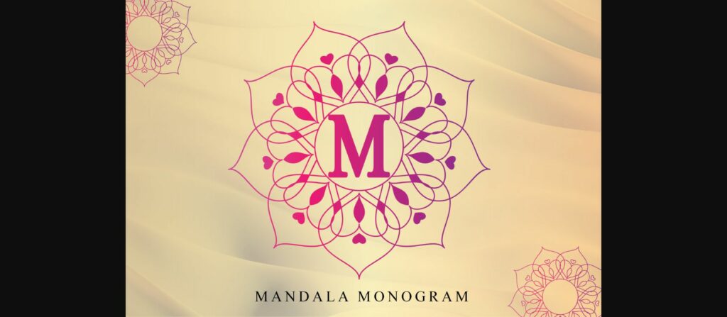 Mandala Monogram Font Poster 1