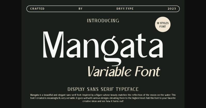 Mangata Font Poster 3