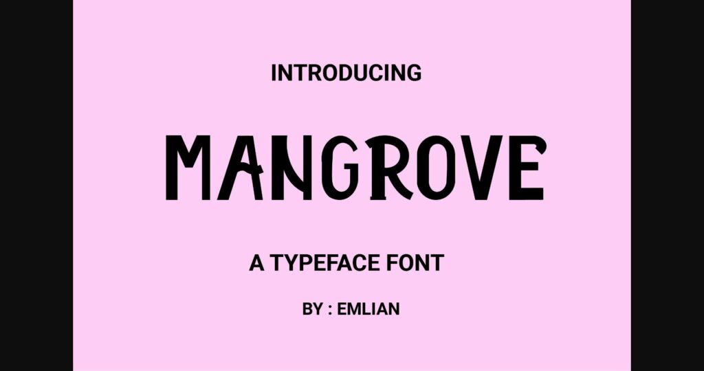 Mangrove Font Poster 3