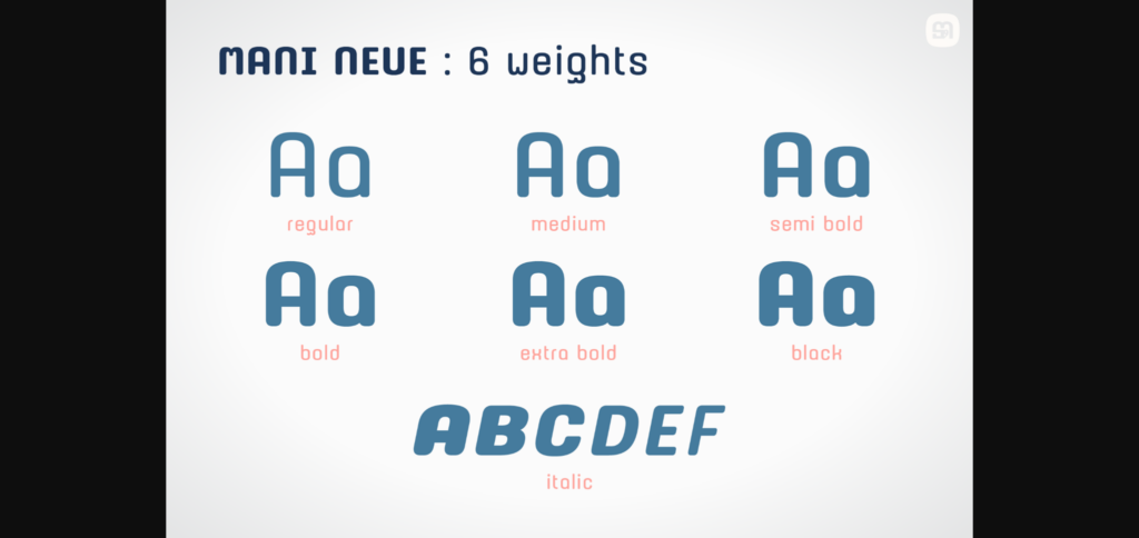 Mani Neue Font Poster 4