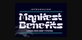 Manifest Benefits Font Poster 1