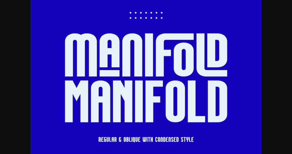 Manifold Font Poster 1