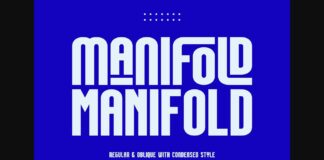 Manifold Font Poster 1