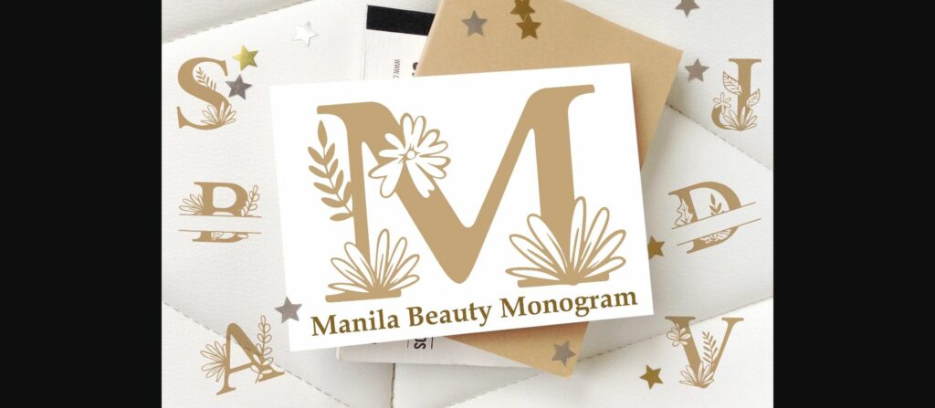 Manila Beauty Monogram Font Poster 3