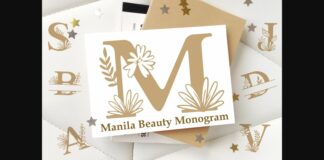 Manila Beauty Monogram Font Poster 1