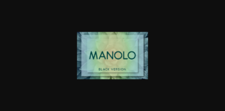 Manolo Black Font Poster 1