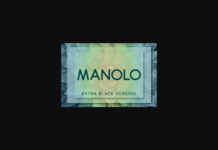 Manolo Extra Black Font Poster 1