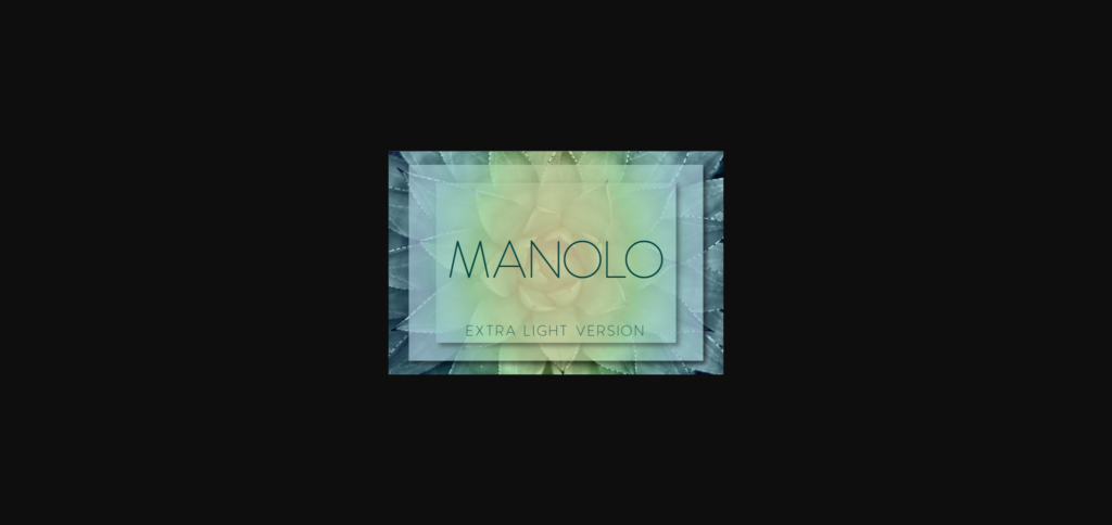 Manolo Extra Light Font Poster 3